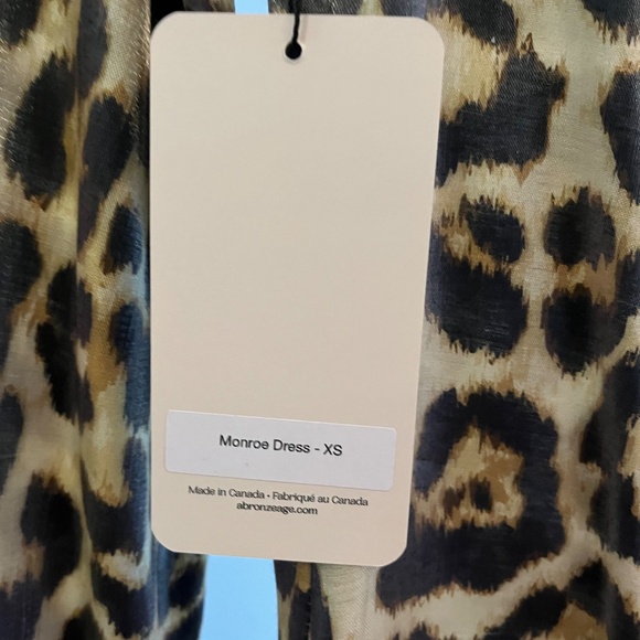 A Bronze Age Monroe Dress | Leopard Gloss Satin Bias-Cut Mini - Picture 8 of 9